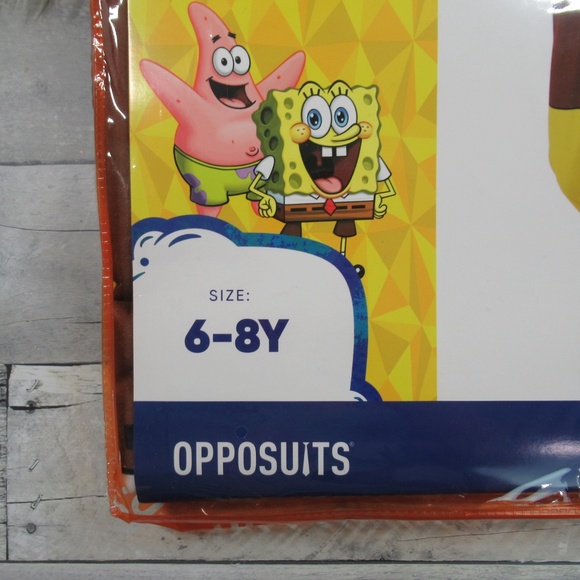 Opposuits SpongeBob SquarePants Costume Kids Onesie Size 6-8Y NEW - Picture 6 of 10